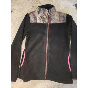 Mossy Oak Women's Full Zip Fleece Jacket In Black,
